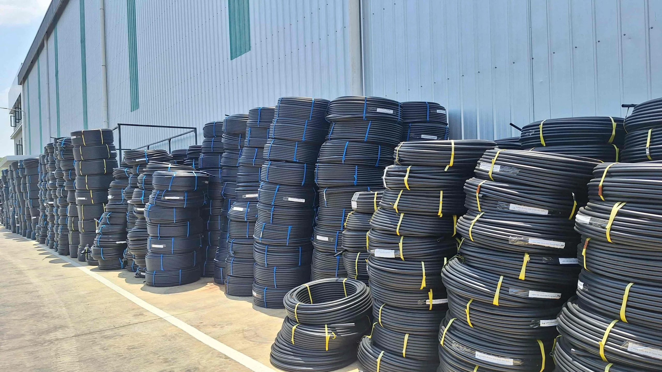 Pipa HDPE Solid Air bertekanan, pipa pdam, pipa pn16, pipa pn10