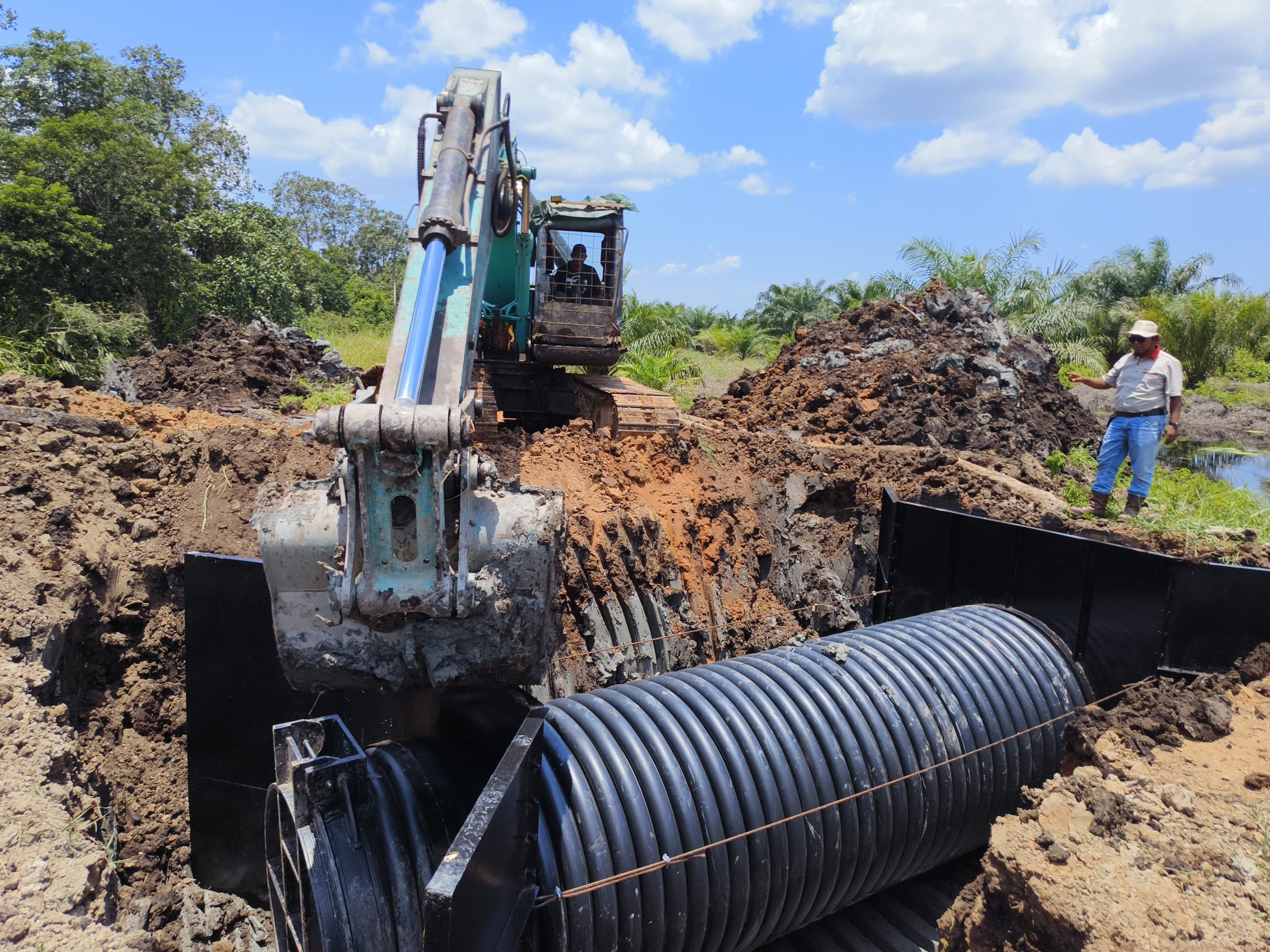 Proyek pipa hdpe, master pipa drainase, pipa spiral, pipa perkebunan kelapa sawit